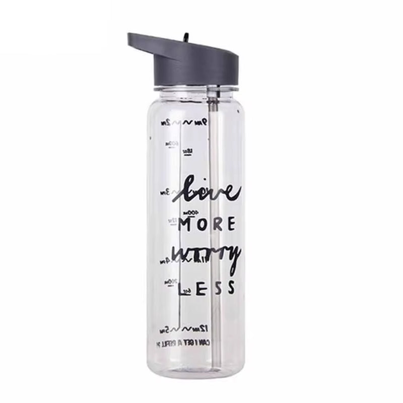 Bpa Free 750Ml 100%Tritan Sports Outdoor Straw Water Bottle with Flamingos Printing My Drink Juice Handle the Unicorn Kettle